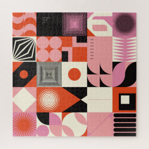 Scandinavian Geometric: Colourful Artwork Pattern Jigsaw Puzzle