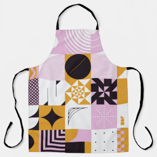 Scandinavian Geometric: Hand-Drawn Artwork. Apron