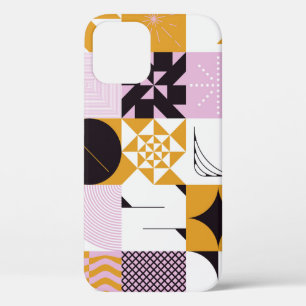 Scandinavian Geometric: Hand-Drawn Artwork. iPhone 12 Case