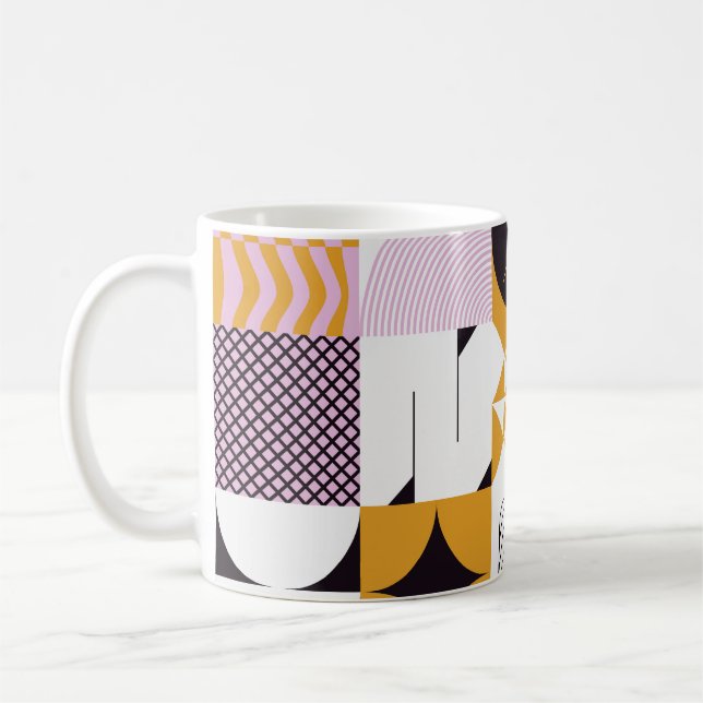 Scandinavian Geometric: Hand-Drawn Artwork. Coffee Mug (Left)