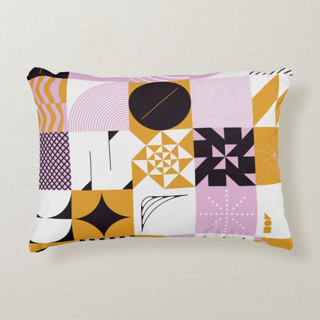 Scandinavian Geometric: Hand-Drawn Artwork. Decorative Cushion (Front)
