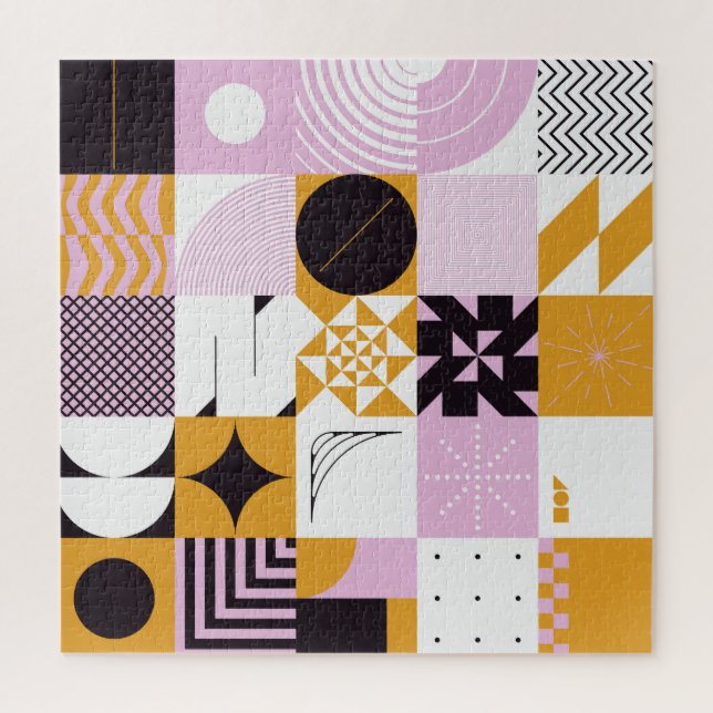 Scandinavian Geometric: Hand-Drawn Artwork. Jigsaw Puzzle (Vertical)