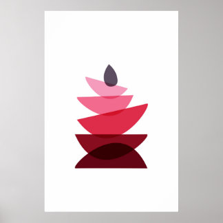 Scandinavian Geometric Rock Art Poster