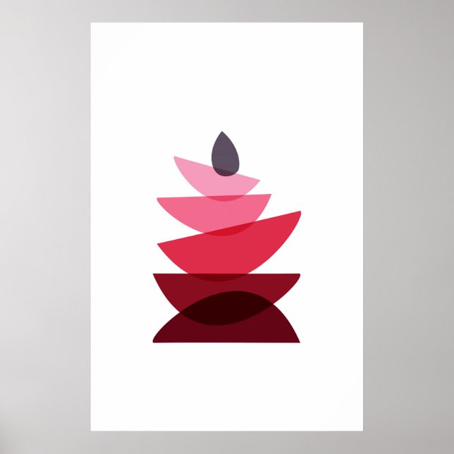 Scandinavian Geometric Rock Art Poster (Front)