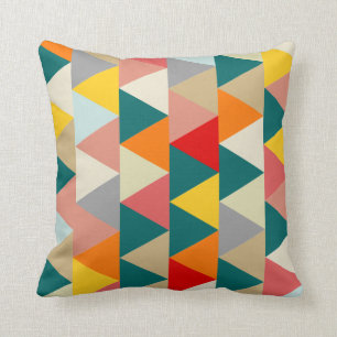 Scandinavian Geometric Triangle Cushion