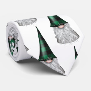 Scandinavian Gnome in Buffalo Plaid Tie