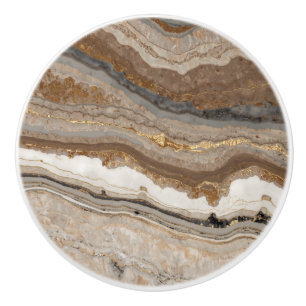 scandinavian granite brown grey beige marble ceramic knob