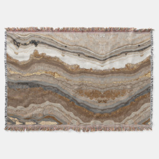 scandinavian granite brown grey beige marble throw blanket
