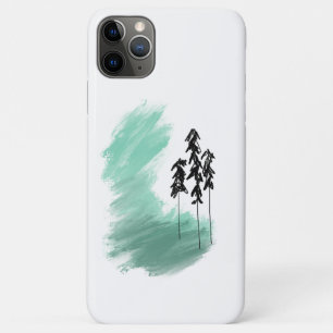 Scandinavian green tree art simple modern mint iPhone 11 pro max case