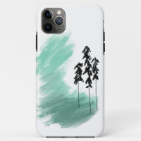 Scandinavian green tree art simple modern mint  