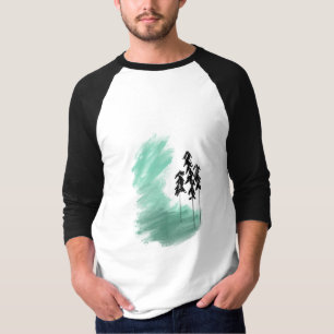 Scandinavian green tree art simple modern mint T-Shirt