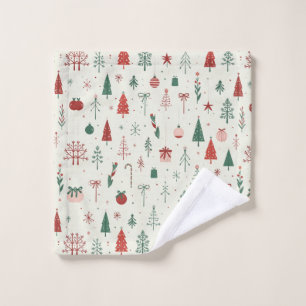 Scandinavian Holiday Forest Bath Towel Set