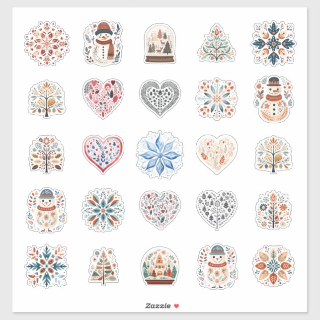 Scandinavian Holiday Sticker Pack (Sheet)