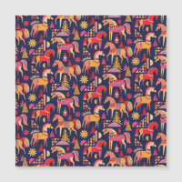 Scandinavian Horses: Decorative Seamless Design