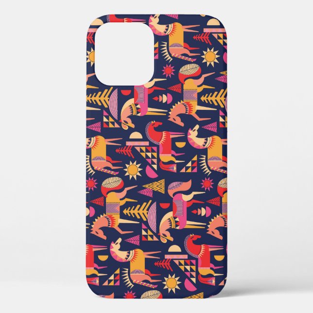 Scandinavian Horses: Decorative Seamless Design Case-Mate iPhone Case (Back)