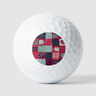 Scandinavian Hygge: Rustic Pattern Mix Golf Balls