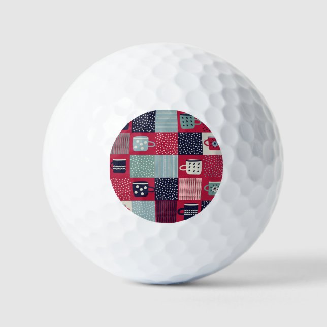 Scandinavian Hygge: Rustic Pattern Mix Golf Balls (Front)