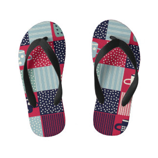 Scandinavian Hygge: Rustic Pattern Mix Kid's Thongs