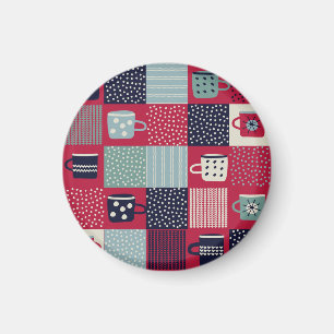 Scandinavian Hygge: Rustic Pattern Mix Magnet