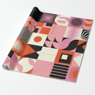 Scandinavian inspired artwork pattern made with si wrapping paper
