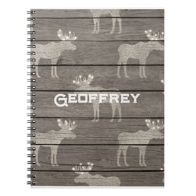 Scandinavian inspired notebook.  Editable name Notebook (Front)