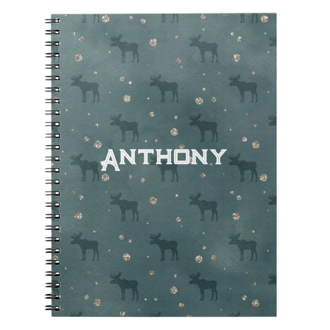 Scandinavian inspired notebook.  Editable name Notebook (Front)
