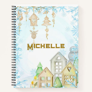 Scandinavian inspired notebook. Editable name Notebook