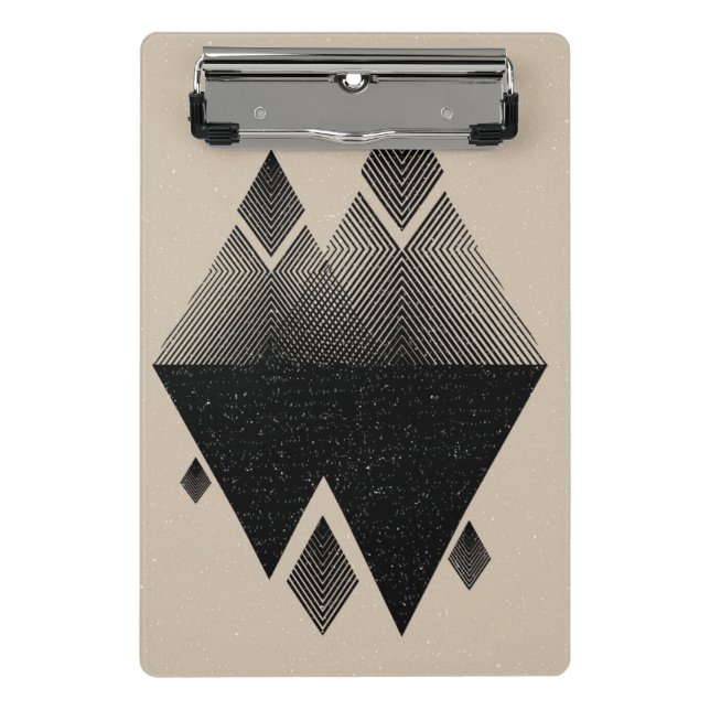 Scandinavian Inspired Triangle Design Mini Clipboard (Front)