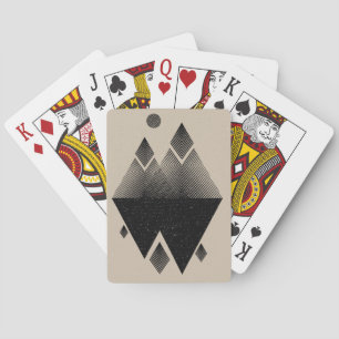 Scandinavian Inspired Triangle Design Playing Cards