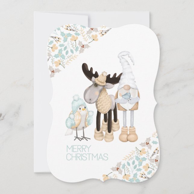 Scandinavian inspired Xmas card. Hygge Editable (Front)