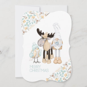 Scandinavian inspired Xmas card. Hygge Editable