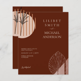 Scandinavian Japandi Abstract Shapes SAVE THE DATE