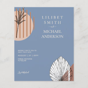 Scandinavian Japandi Abstract Shapes SAVE THE DATE Flyer