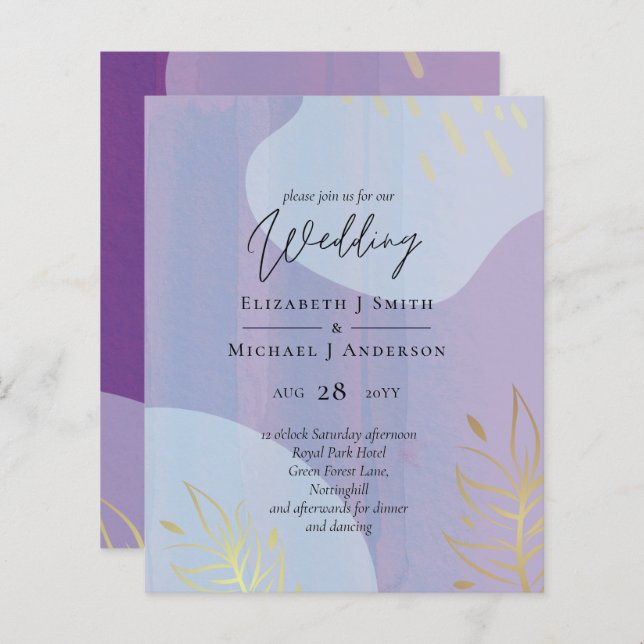 Scandinavian Japandi Modern Abstract Wedding (Front/Back)
