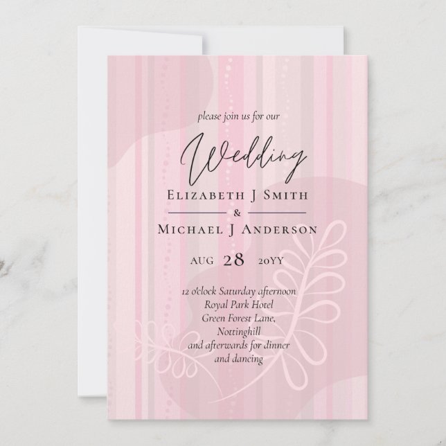 Scandinavian Japandi Modern Abstract Wedding (Front)