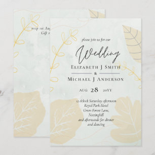 Scandinavian Japandi Modern Abstract Wedding