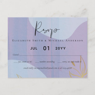 Scandinavian Japandi Modern Abstract Wedding Postcard