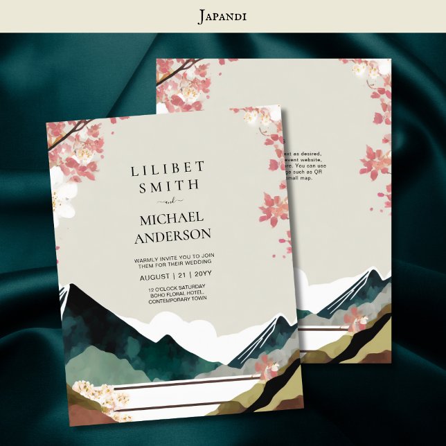 Scandinavian Japandi Wedding Theme Earth Tones Invitation (Creator Uploaded)