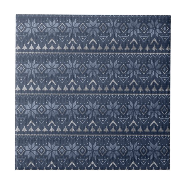 Scandinavian, knitting ceramic tile (Front)