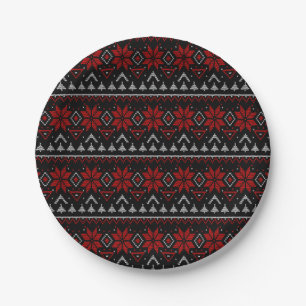 Scandinavian, knitting paper plate