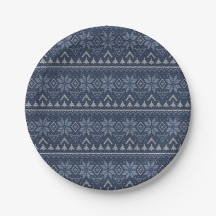 Scandinavian, knitting paper plate