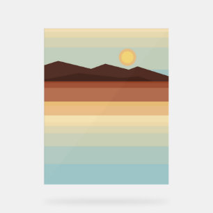 Scandinavian landscape acrylic sign