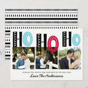 Scandinavian Lettering Christmas PHOTO Collage Invitation