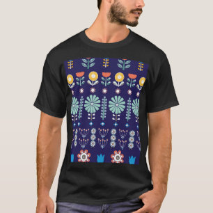 Scandinavian linear flowers, summer motif T-Shirt