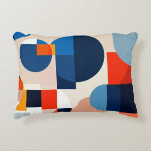 Scandinavian Mid Century Geometric Abstract Art Decorative Cushion