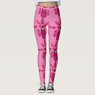 Scandinavian Nature Deer Head Art T-Shirt Throw Pi Leggings