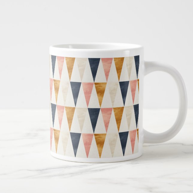 Scandinavian Navy Flag Pattern Large Coffee Mug (Right)