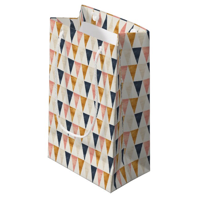 Scandinavian Navy Flag Pattern Small Gift Bag (Front Angled)