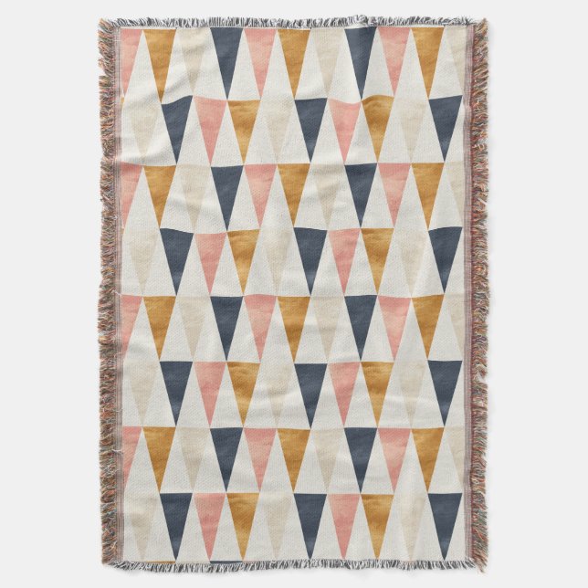 Scandinavian Navy Flag Pattern Throw Blanket (Front Vertical)