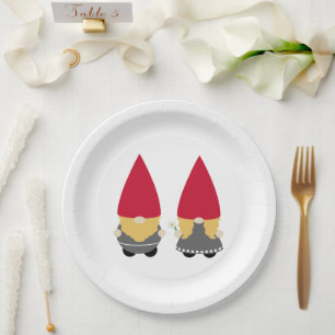 Scandinavian Nisse Tomte Gnome Paper Plate